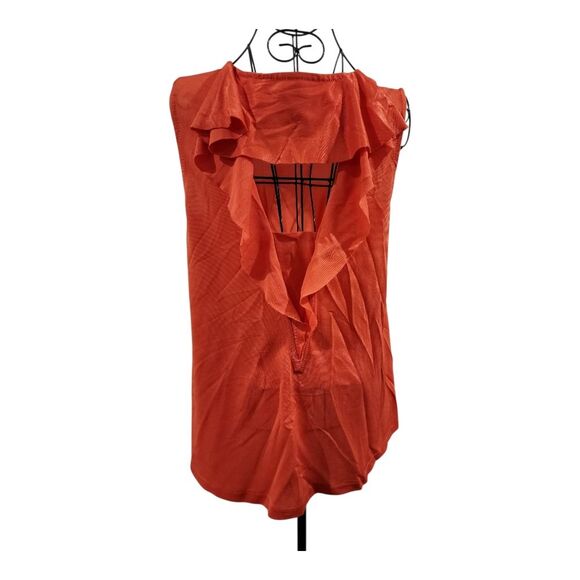 Country Road Women's Rust Tank Top Size XL Loose Fit Vacation Summer Flowy Loose - Picture 3 of 8